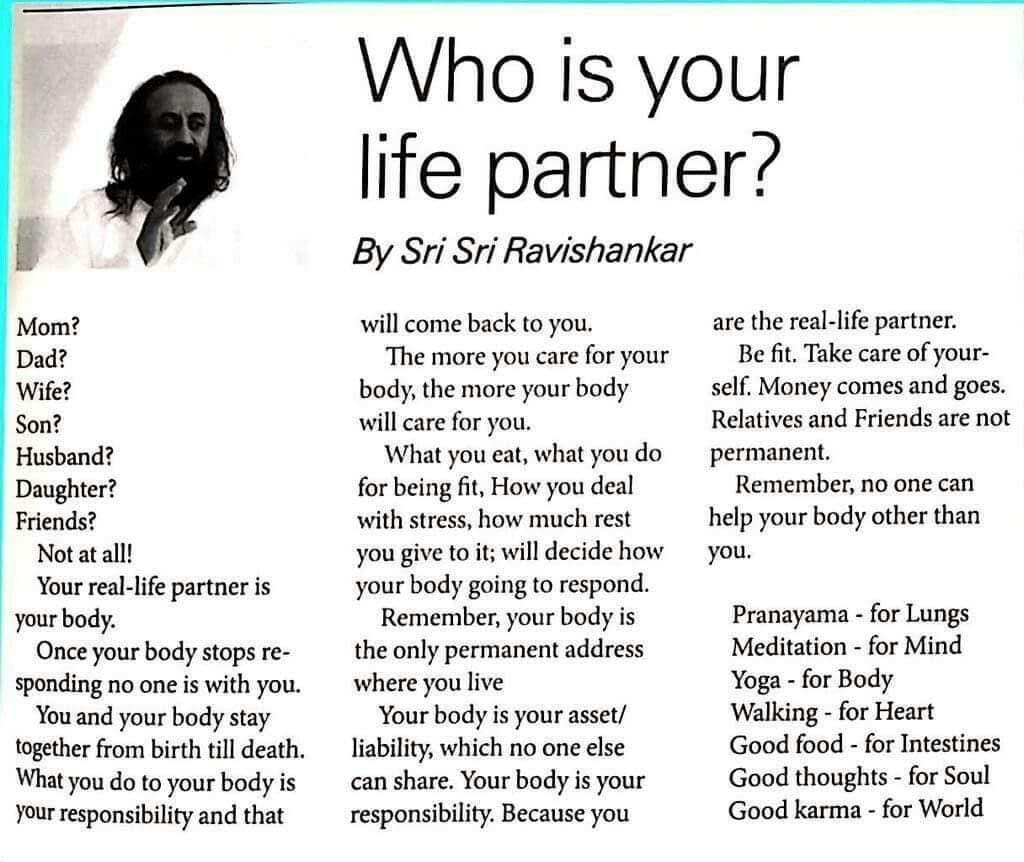 Who is your life partner?